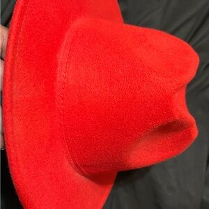 Elegant Red Women's Fedora